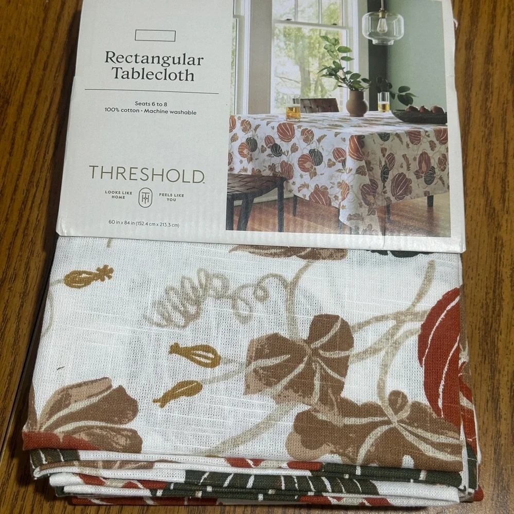 Threshold Fall harvest tablecloth and runner